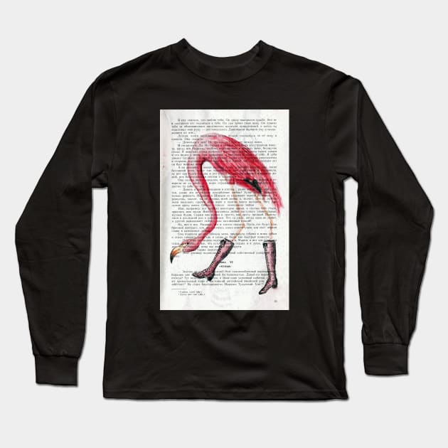 Flamingo Long Sleeve T-Shirt by camillasatte